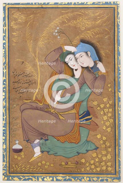 The Lovers, dated A.H. 1039/ A.D. 1630. Creator: Riza.