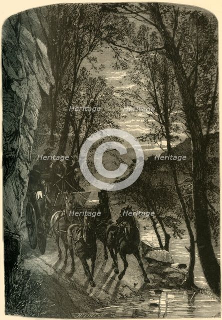 "The Lovers' Leap" - Approach By Night', 1872.  Creator: Henry Duff Linton.