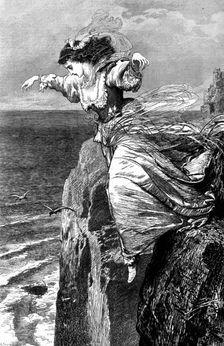 "The Lover's Leap"- drawn by Marcus Stone, 1873. Creator: Unknown