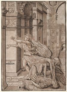 The Lovers Surprised by Death, 1510. Creator: Hans Burgkmair (German, 1473-1531)
