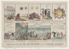 The Loves of the Fox and The Badger, or The Coalition Wedding. , January 7, 1784., January 7, 1784. Creator: Thomas Rowlandson