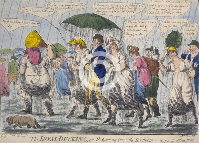 'The Loyal Duckling, or Returning from the Review...', (1800?). Artist: Unknown