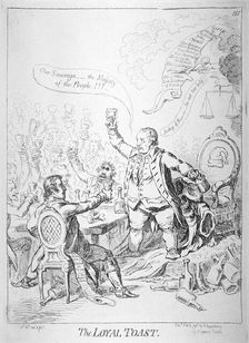 The loyal toast 1798. Artist: James Gillray