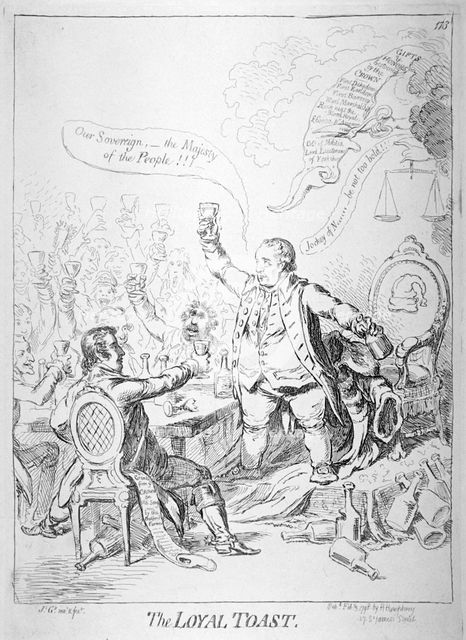 'The loyal toast', 1798.        Artist: James Gillray