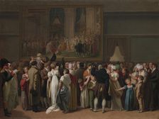The Public Viewing David’s "Coronation" at the Louvre, 1810. Creator: Louis Leopold Boilly