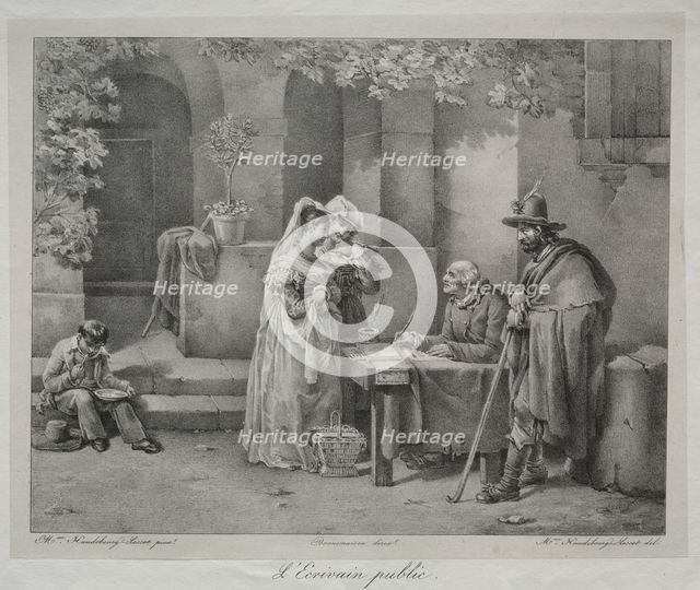 The Public Writer. Creator: Antoinette Cécile Hortense Lescot Haudebourt (French, 1784-1845).