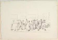 The Public at an Exhibition, 1831. Creator: Johann Gottfried Schadow