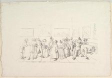 The Public at an Exhibition, 1831. Creator: Johann Gottfried Schadow