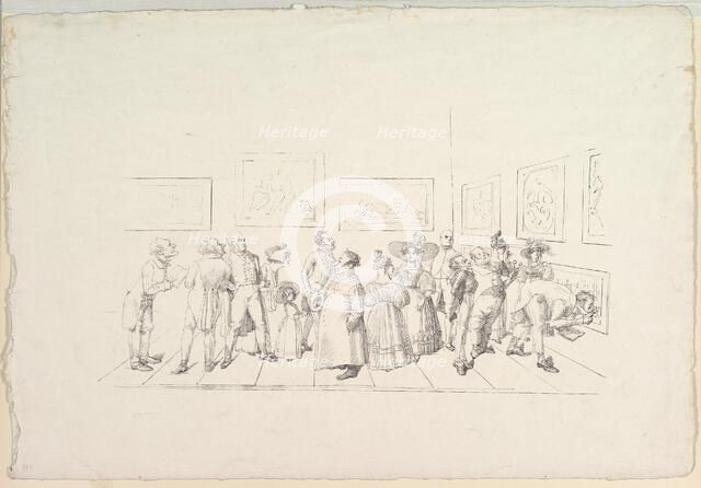 The Public at an Exhibition, 1831. Creator: Johann Gottfried Schadow.
