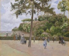 The Public Garden at Pontoise, 1874. Creator: Camille Pissarro