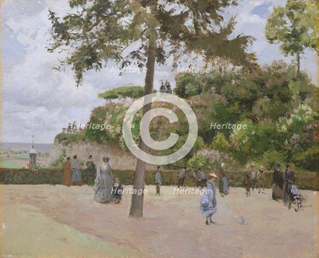 The Public Garden at Pontoise, 1874. Creator: Camille Pissarro.