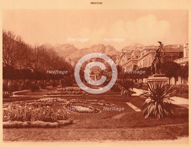 'The Public Garden, Menton', 1930. Creator: Unknown.