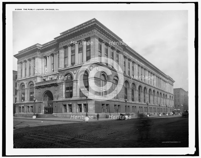 The Public library, Chicago, Ill., c1900. Creator: Unknown.