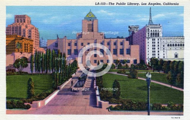 The Public Library, Los Angeles, California, USA, 1931. Artist: Unknown