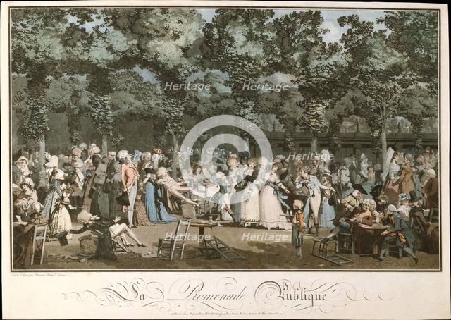 The Public Promenade, 1792. Artist: Debucourt, Philibert-Louis (1755-1832)