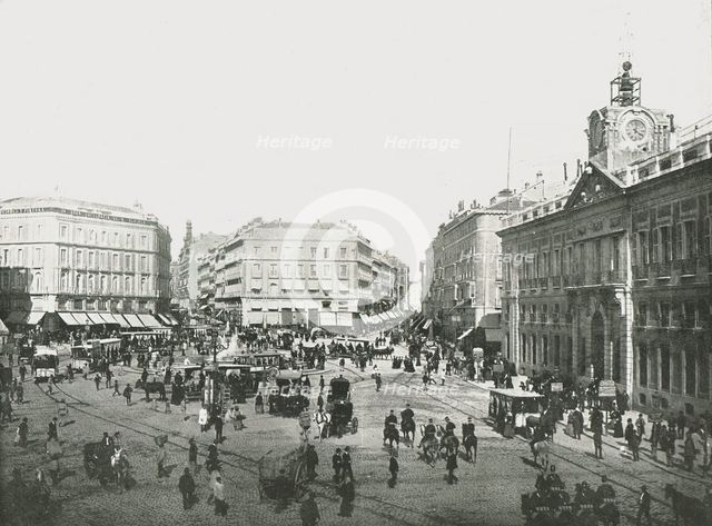 The Puerta del Sol, Madrid, Spain, 1895. Creator: W & S Ltd.