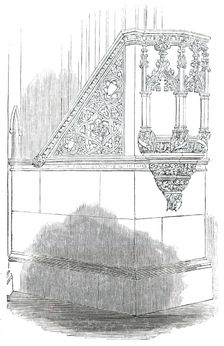 The Pulpit, Church of St. Stephen, Rochester-Row, Westminster, 1850. Creator: Unknown