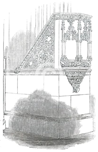 The Pulpit, Church of St. Stephen, Rochester-Row, Westminster, 1850. Creator: Unknown.