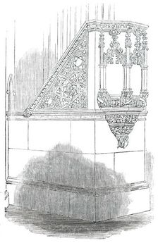 The Pulpit, Church of St. Stephen, Rochester-Row, Westminster, 1850. Creator: Unknown