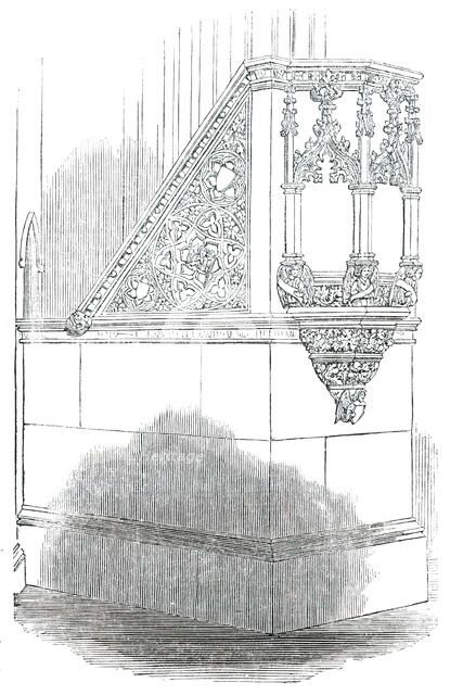 The Pulpit, Church of St. Stephen, Rochester-Row, Westminster, 1850. Creator: Unknown.