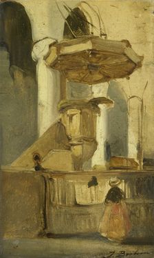 The Pulpit of the Church in Hoorn, c.1860-c.1891. Creator: Johannes Bosboom