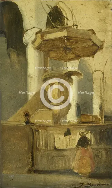 The Pulpit of the Church in Hoorn, c.1860-c.1891. Creator: Johannes Bosboom.