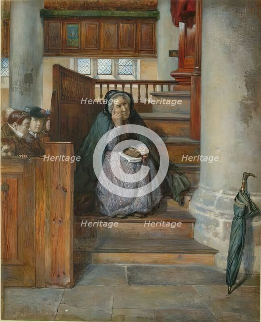 The Pulpit Stair (An Attentive Hearer of the Word), 1865. Creator: George Reid.