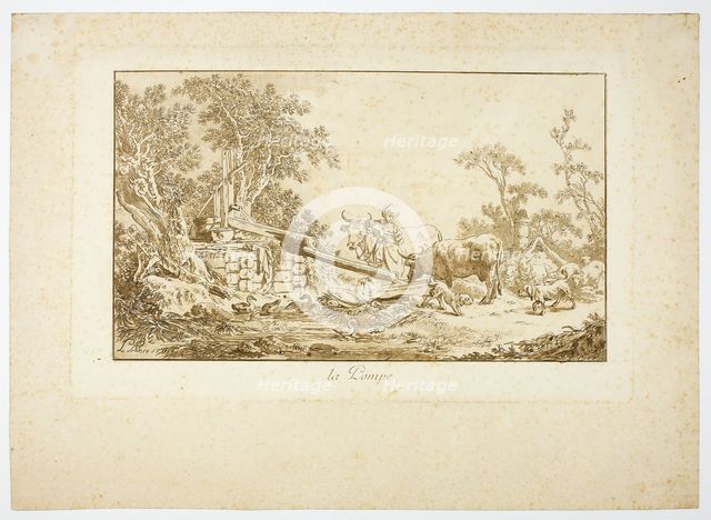 The Pump, 1771. Creator: Jean Baptiste Le Prince.