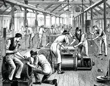 The pump shop in a Cornwall works, c1880