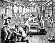 The pump shop in a Cornwall works, c1880