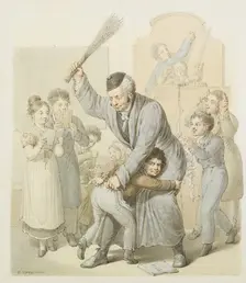The Punishment in School Classroom. Artist: Opiz, Georg Emanuel (1775-1841)