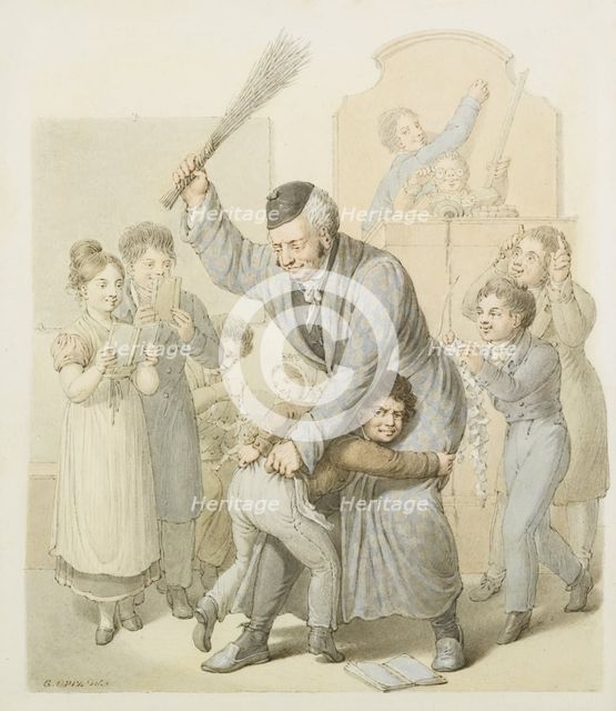 The Punishment in School Classroom. Artist: Opiz, Georg Emanuel (1775-1841)