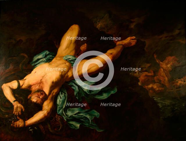 The Punishment of Ixion, Mid of 17th century. Creator: Langetti, Giovan Battista (1635-1676).