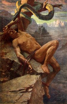 The Punishment of Loke 1912. Creator: James Doyle Penrose