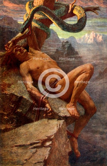 'The Punishment of Loke', 1912. Creator: James Doyle Penrose.
