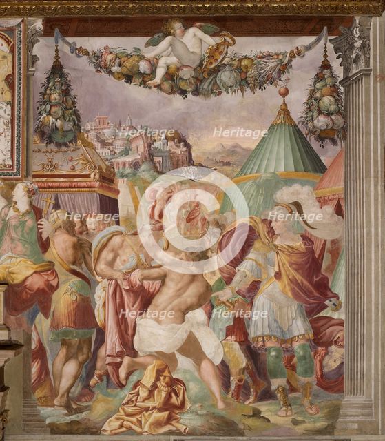 The punishment of the treacherous schoolmaster of Falerii, c. 1544. Artist: Rossi, Francesco, de (1510-1563)