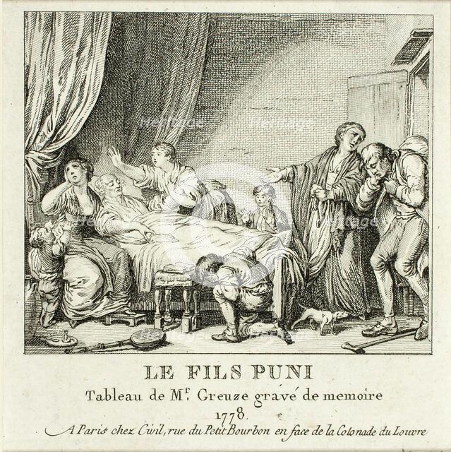 The Punished Son, 1777-78. Creator: Jean-Michel Moreau.