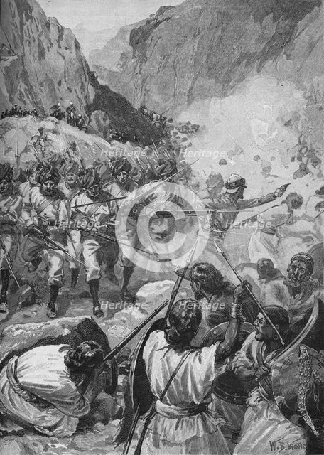 The Punjaubees, After Firing A Volley, Rushed Down And Charged Them With The Bayonet, c1897, (1902 Artist: William Barnes Wollen.