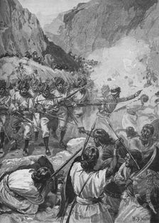 The Punjaubees, After Firing A Volley, Rushed Down And Charged Them With The Bayonet, c1897, (1902 Artist: William Barnes Wollen