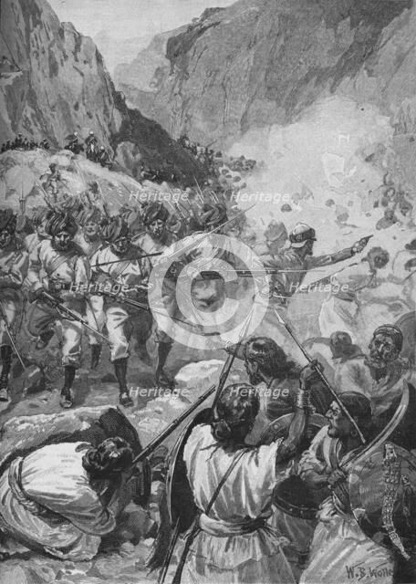 The Punjaubees, After Firing A Volley, Rushed Down And Charged Them With The Bayonet, c1897, (1902 Artist: William Barnes Wollen.