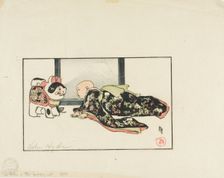 The Puppy-Cat and the Baby, 1904. Creator: Helen Hyde