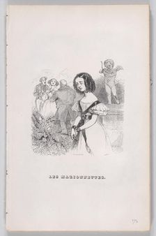 The Puppets from The Complete Works of Béranger, 1836. Creator: John Thompson