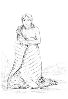 The Pure Fountain wife of the chief of the Ponca tribe, 1841.Artist: Myers and Co