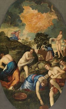 The Purification of the Midianite Virgins, 16th century. Creator: Jacopo Tintoretto