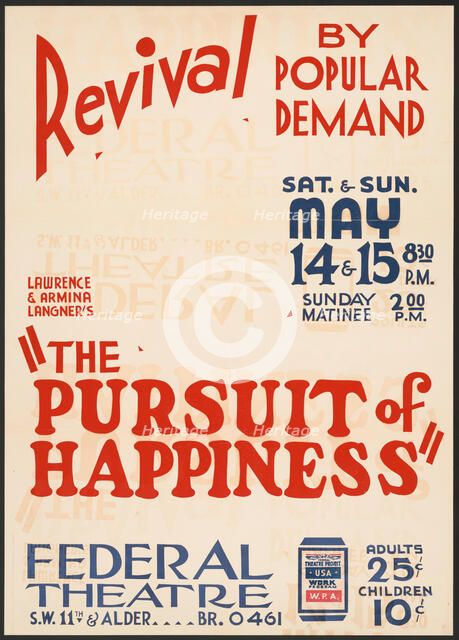 The Pursuit of Happiness, Denver, 1937. Creator: Unknown.