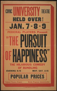 The Pursuit of Happiness, Syracuse, NY, 1936. Creator: Unknown
