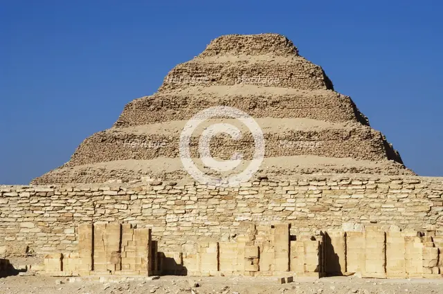 The Pyramid of Djoser (Zoser) or step pyramid, Saqqara necropolis, Egypt, Old Kingdom (2015). Creator: Unknown.