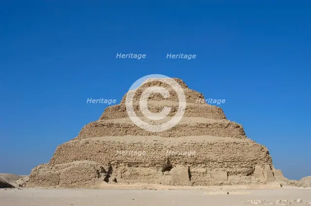 The Pyramid of Djoser (Zoser) or step pyramid, Saqqara necropolis, Egypt, Old Kingdom (2015). Creator: Unknown.