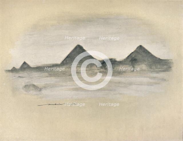 'The Pyramids', 1903. Artist: Mortimer L Menpes.