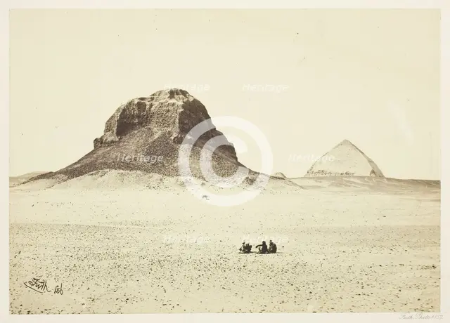 The Pyramids of Dahshoor, 1857. Creator: Francis Frith.